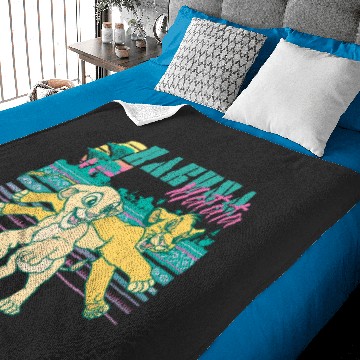 Discover Disney Lion King Retro Simba & Nala 90s Hakuna Matata Baby Blankets