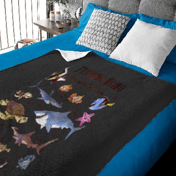 Discover Disneys Pixars finding nemo guide to sea life Baby Blankets