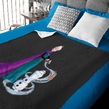 Discover Disneys once upon a snowman elsa creates olaf Baby Blankets