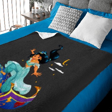 Discover Disneys Aladdin Princess Jasmine Magic Carpet Pose Baby Blankets