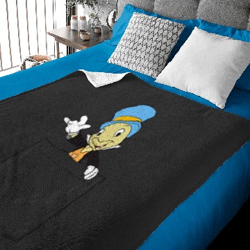 Discover Disney Pinocchio Jiminy Cricket Faux Pocket Baby Blankets