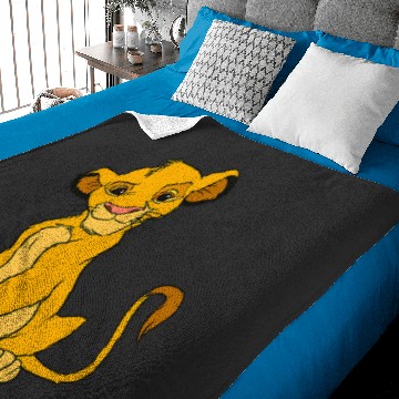 Discover Disney The Lion King Young Simba Sitting Up Baby Blankets