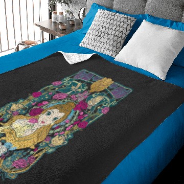 Discover Disney Beauty And The Beast Belle Surrounded Graphic Baby Blankets