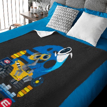 Discover Disney Pixar Wall-E and EVE Distressed Friendship Portrait Baby Blankets