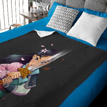 Discover Disney Mulan Anime Half Girl Half Warrior Graphic Baby Blankets