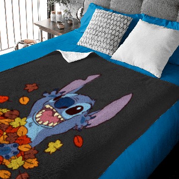 Discover Disney Lilo Stitch Autumn Leaves Stitch Baby Blankets