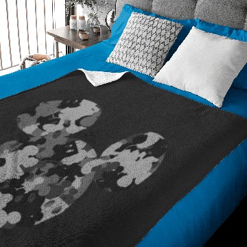 Discover Disney Mickey Camo Gray Baby Blankets