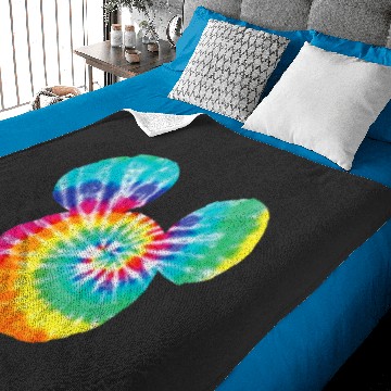 Discover Disney Mickey Mouse Icon Rainbow TieDye Short Sleeve Baby Blankets