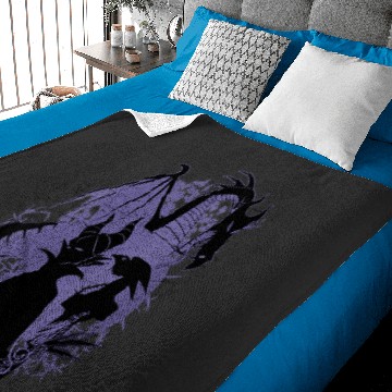 Discover Womens Disney Sleeping Beauty Maleficent Dragon Silhouette V-Neck Baby Blankets