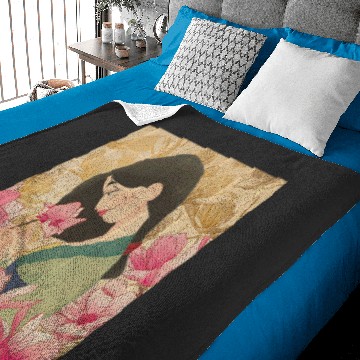 Discover Disney Mulan Floral Baby Blankets