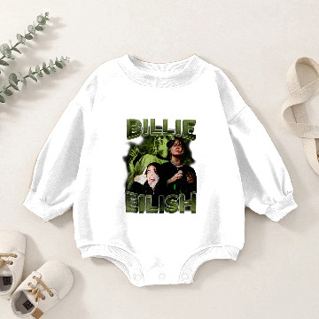Discover Billie Eilish Baby Romper Sweatshirts