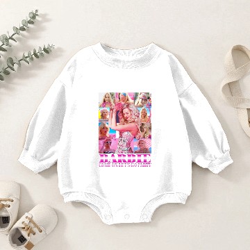 Discover Barbie Come On Let's Go Party Baby Romper Sweatshirts