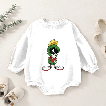 Discover Looney Tunes Marvin The Martian Thinking Baby Romper Sweatshirts