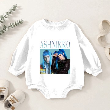 Discover Ashnikko Baby Romper Sweatshirts American Singer Pop Hip Hop Vintage Baby Romper Sweatshirts