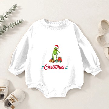 Discover Disney Santa Kermit Frog Christmas Muppets Baby Romper Sweatshirts