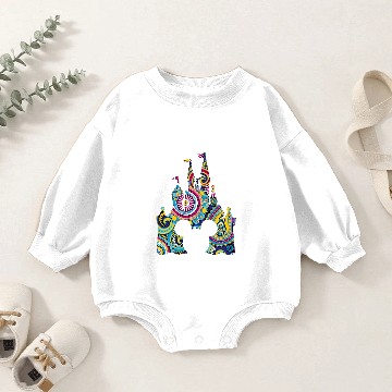 Discover Disney Castle Sublimation Mickey Baby Romper Sweatshirts