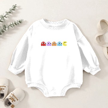 Discover Pac Man Baby Romper Sweatshirts, Pacman and Ghosts Baby Romper Sweatshirts