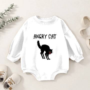 Discover Angry cat Baby Romper Sweatshirts