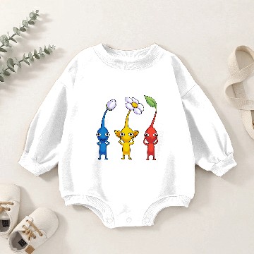 Discover Three wise pikmin - Gamer - Baby Romper Sweatshirts