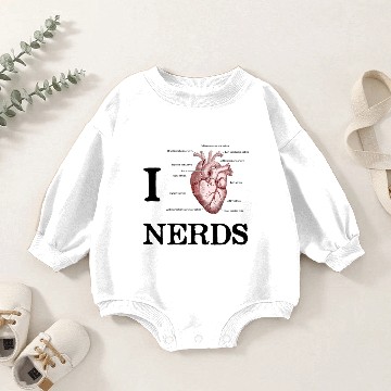 Discover I Heart Nerds Baby Romper Sweatshirts