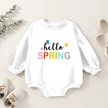 Discover Hello Spring Baby Romper Sweatshirts