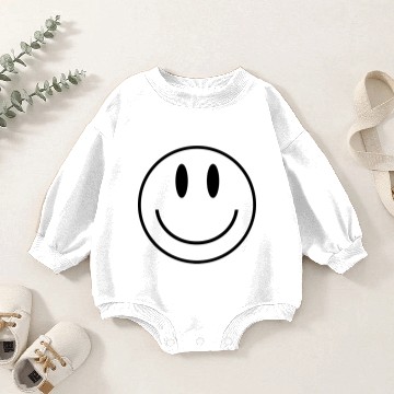 Discover Smiley Face Baby Romper Sweatshirts