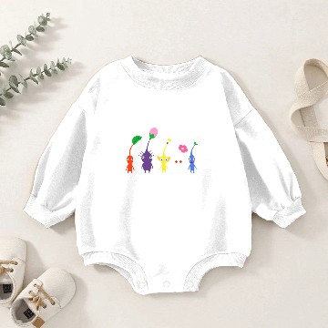 Discover cute pikmin pattern blue Baby Romper Sweatshirts