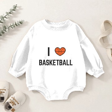 Discover I Love Basketball Baby Romper Sweatshirts