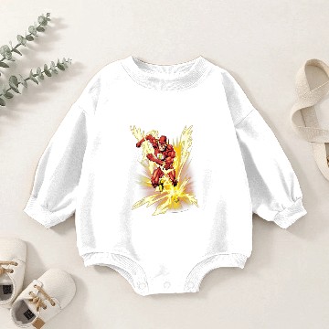 Discover DC Comics The Flash Lightning Speed Baby Romper Sweatshirts Baby Romper Sweatshirts