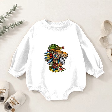 Discover Aztec Jaguar Mask Baby Romper Sweatshirts