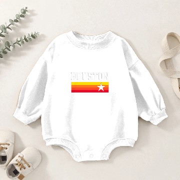 Discover Houston Baseball Throwback Astro Vintage Stripes Baby Romper Sweatshirts