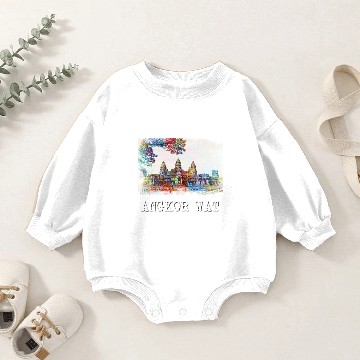Discover Angkor Wat Baby Romper Sweatshirts