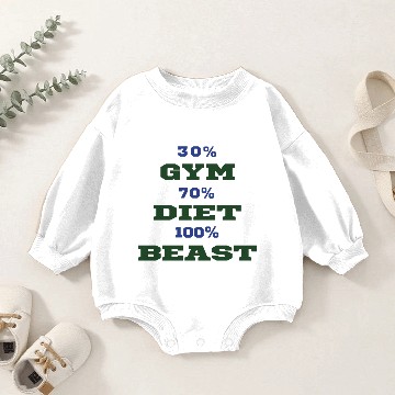 Discover Gym, Diet, Beast Baby Romper Sweatshirts