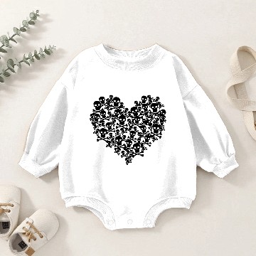 Discover Skull Heart Baby Romper Sweatshirts