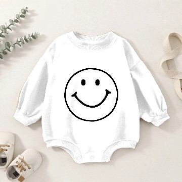 Discover Smiley Face Baby Romper Sweatshirts