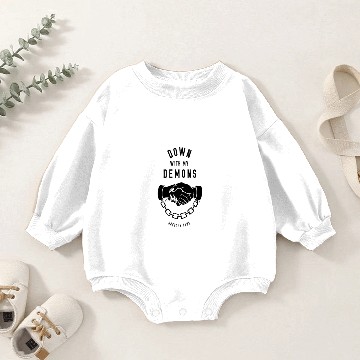 Discover down with my demons Baby Romper Sweatshirts