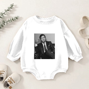 Discover Tucker Carlson Middle Finger   Classic Baby Romper Sweatshirts