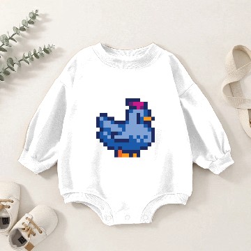 Discover Stardew Valley Blue Chicken Baby Romper Sweatshirts