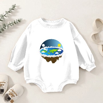 Discover Flat Earth Baby Romper Sweatshirts