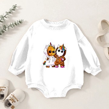 Discover Baby Groot And Unicorn Baby Romper Sweatshirts