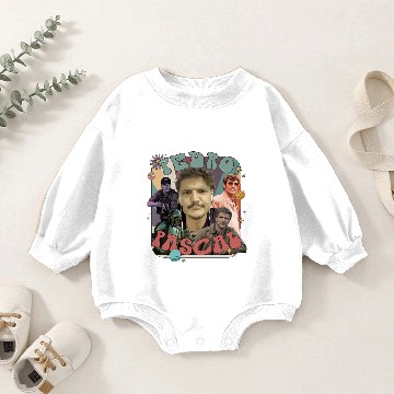 Discover Retro Pedro Pascal Comfort Colors Baby Romper Sweatshirts