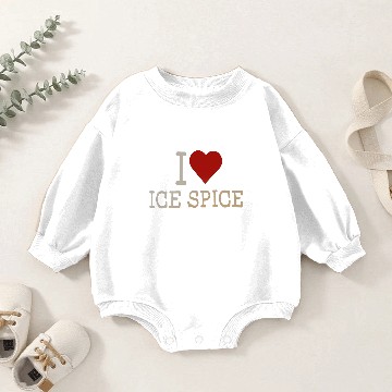 Discover Ice Spice Heart Baby Romper Sweatshirts, Ice Spice Rapper