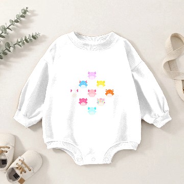 Discover Squishmallows Axolotl Party Baby Romper Sweatshirts