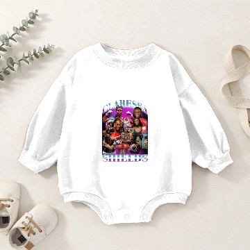 Discover Claressa GWOAT Shields Oversized Snow Wash Baby Romper Sweatshirts