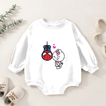 Discover Hello Kitty and Spider-Man Lovers Baby Romper Sweatshirts