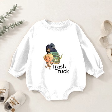 Discover Trash Truck Baby Romper Sweatshirts