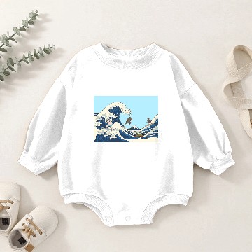 Discover The Big Lez Show Surfs Up Baby Romper Sweatshirts