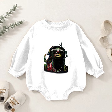 Discover Lil Wayne Color Face Baby Romper Sweatshirts