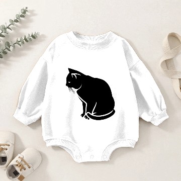 Discover Black Cat Baby Romper Sweatshirts