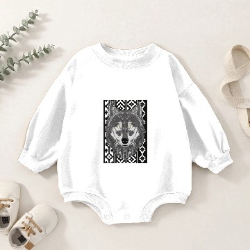 Discover Native Wolf Baby Romper Sweatshirts